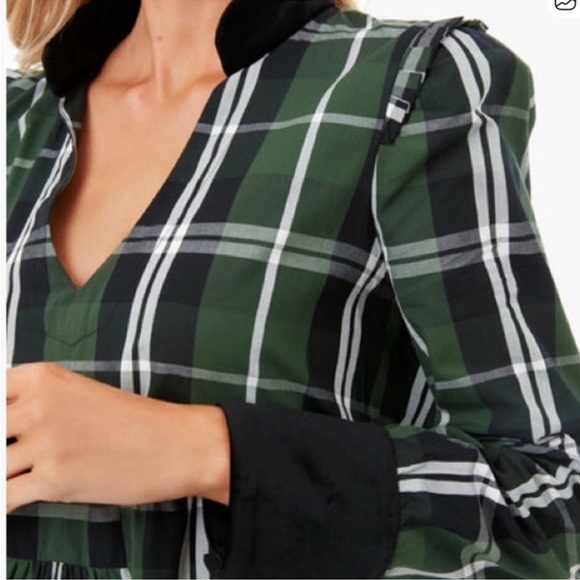 Tuckernuck Tartan Plaid Bristol Tiered V- Neck Maxi Dress - Picture 3 of 6